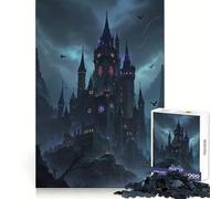 Puzzle da 1000 pezzi "Il castello oscuro sulla scogliera" per adulti, gioco rilassante e divertente, taglio di alta qualità, regalo di compleanno 38x52cm