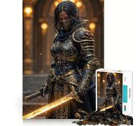 Puzzle da 1000 pezzi "Il Cavaliere Assassino" per adolescenti, gioco di allenamento mentale, gioco di gruppo, taglio di precisione, regalo per le festività 50x75cm
