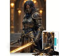 Puzzle da 1000 pezzi "Il Cavaliere Assassino" per adolescenti, gioco di logica e stimolazione mentale, passatempo rilassante, taglio preciso, regalo perfetto 38x52cm