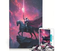 Puzzle da 1000 pezzi "Il Cavaliere del Cielo Cremisi" gioco rilassante attività intellettuale decompressiva collezione d'artista belle arti 38x52cm