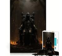 Puzzle da 1000 pezzi "Il Cavaliere Nero" per adolescenti, gioco intelligente e rilassante, con schema di montaggio e lista dei desideri di Babbo Natale 38x52cm