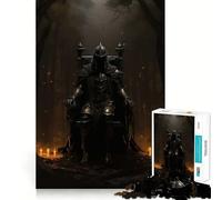 Puzzle da 1000 pezzi "Il Cavaliere Nero" per adolescenti, rompicapo, attività per la casa, taglio premium, articolo regalo di Babbo Natale 50x75cm