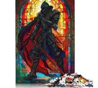 Puzzle da 1000 pezzi "Il cavaliere nero" per adulti, difficoltà alta, giocattolo educativo, decorazione per la famiglia (75x50 cm)
