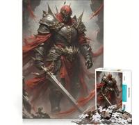 Puzzle da 1000 pezzi "Il Cavaliere Oscuro Guerriero", gioco impossibile, taglio di precisione, con pezzi di forma casuale completamente ad incastro 38x26cm