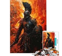 Puzzle da 1000 pezzi "Il Cavaliere Oscuro in Fiamme" - Un gioco pratico per tutta la famiglia adatto a partire dai 14 anni Dimensioni 50x75cm