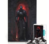 Puzzle da 1000 pezzi Il Cavaliere Oscuro nella Luce Rossa, decorazione da parete, sfida impegnativa, compleanno e Natale 38x52cm