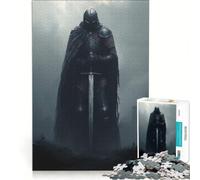 Puzzle da 1000 pezzi "Il Cavaliere Oscuro nella Nebbia", gioco rilassante, interazione genitore-figlio, regalo per amici e familiari 38x26cm