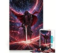 Puzzle da 1000 pezzi "Il Cavaliere Oscuro Rosso nello Spazio" per adulti, gioco di logica, ideale per momenti di relax, con taglio preciso, regalo di Natale (38x26cm)