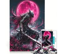 Puzzle da 1000 pezzi Il Cavaliere Oscuro sotto la Luna di Sangue, gioco educativo, decorazione perfetta, compleanno e Natale 38x26cm