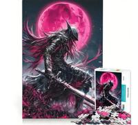 Puzzle da 1000 pezzi "Il Cavaliere Oscuro sotto la Luna di Sangue", gioco rilassante, interazione genitore-figlio, regalo per amici e familiari 50x75cm