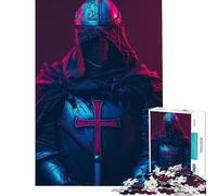 Puzzle da 1000 pezzi "Il Cavaliere Templare in stile retrò" - Gioco divertente sfida per l'intelligenza e la mente giocattolo avvincente regalo per donne e uomini divertente e spiritoso (38x26cm)