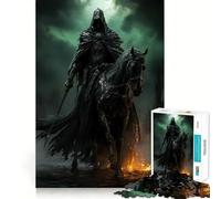 Puzzle da 1000 pezzi "Il cavallo nero dei morti" Divertimento assicurato,stimola la mente,ideale per momenti di relax e tranquillità,perfetto come regalo di Natale 38x26cm