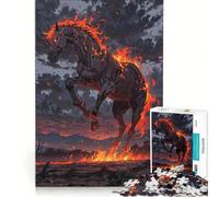 Puzzle da 1000 pezzi "Il Cavallo Oscuro dell'Apocalisse" giocattolo educativo divertente antistress per rafforzare l'amore tra le coppie 38x26cm