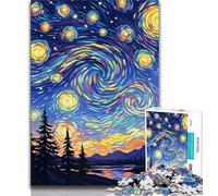 Puzzle da 1000 pezzi "Il cielo notturno di Night Sky" per adulti e adolescenti, giocattolo educativo intellettuale e regalo di Babbo Natale segreto (50x75cm)