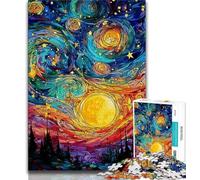 Puzzle da 1000 pezzi "Il cielo notturno di Night Sky" per adulti, gioco per famiglie, antistress, sfida difficile, regali di Babbo Natale segreto (75x50cm)