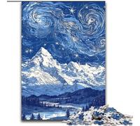 Puzzle da 1000 pezzi "Il cielo notturno di Van Gogh" per adulti e adolescenti, gioco stimolante e interazione tra genitori e figli in famiglia (26x38cm)