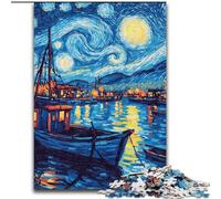 Puzzle da 1000 pezzi "Il cielo notturno di Van Gogh" per adulti e ragazzi, difficile da completare ma divertente e spiritoso, regalo di compleanno, regali, arte murale (26x38cm)