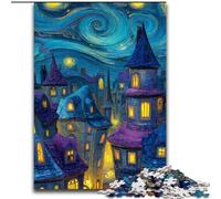Puzzle da 1000 pezzi "Il cielo notturno di Van Gogh" per adulti, regalo per alleviare lo stress, per trascorrere il tempo in casa e per migliorare l'amore tra coppie (26x38cm)