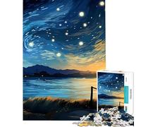 Puzzle da 1000 pezzi "Il cielo stellato" di Van Gogh gioco educativo e rompicapo perfetto come regalo decorativo per uomini e donne (dimensioni 38x26cm)