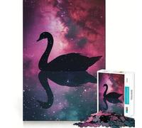 Puzzle da 1000 pezzi "Il Cigno nella Galassia" per adolescenti, gioco di puzzle che stimola la mente, passatempo rilassante, taglio preciso, regalo delizioso 38x52cm