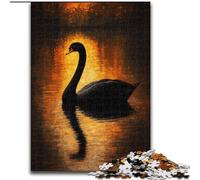 Puzzle da 1000 pezzi "Il cigno nero" per adolescenti, regalo di compleanno per trascorrere il tempo in casa, regali, arte murale per 14+ anni (50x75cm)
