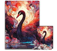 Puzzle da 1000 pezzi "Il cigno nero" per adulti, in cartone, rilassante e divertente, perfetto regalo di Natale e decorazione per la casa, 26X38CM/10,23x14,96 pollici.
