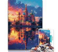 Puzzle da 1000 pezzi Il colorato Taj Mahal Puzzle per adolescenti 1000 pezzi giocattoli giochi educativi antistress Interazione genitore-figlio (26x38cm)