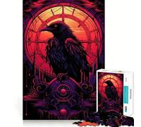 Puzzle da 1000 pezzi "Il Corvo alla Fine del Tempo" per adolescenti, ideale per rafforzare la memoria e il legame familiare, con bordi precisi e un regalo premuroso (50x75cm)