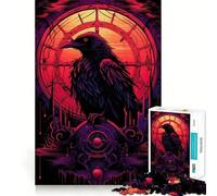 Puzzle da 1000 pezzi "Il Corvo alla Fine del Tempo" per adulti e ragazzi, gioco di logica solido, silenzioso e divertente, taglio di precisione, Babbo Natale, scegli il tuo desiderio (38x52cm)