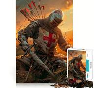 Puzzle da 1000 pezzi "Il Crociato Caduto" per adolescenti, rompicapo, attività per la casa, taglio premium, articolo regalo di Babbo Natale 38x26cm
