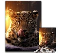 Puzzle da 1000 pezzi "Il cucciolo di leopardo", gioco rompicapo impegnativo per adolescenti, regalo perfetto per le vacanze, 26x38cm/10,23x14,96 pollici