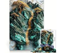 Puzzle da 1000 pezzi "Il Cuore d'Oro della Montagna" per adulti, rompicapo, gioco rilassante, taglio perfetto, regalo memorabile 50x75cm