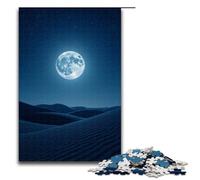 Puzzle da 1000 pezzi Il deserto al chiaro di luna è un puzzle misterioso e pacifico Puzzle in legno Giochi educativi Decorazione per la casa 1000 pezzi (75x50 cm)