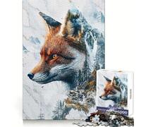 Puzzle da 1000 pezzi "Il dominio mistico della volpe" per adolescenti, gioco di logica e stimolazione mentale, passatempo rilassante, taglio preciso, regalo delizioso 38x26cm
