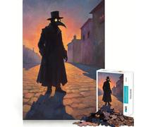 Puzzle da 1000 pezzi "Il dottore della peste in Sunset Alley" per adolescenti, giocattolo stimolante per l'intelletto, rilassante, di alta qualità, regalo per le vacanze (38x26cm)