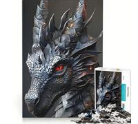 Puzzle da 1000 pezzi Il Drago d'Argento decorazione da parete regalo di compleanno compleanno e Natale 38x26cm