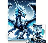 Puzzle da 1000 pezzi "Il Drago della Bufera" per adolescenti, gioco di logica stimolante per il relax, bordi chiari, sorpresa di compleanno 50x75cm