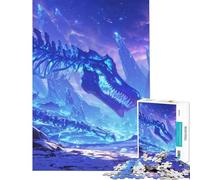 Puzzle da 1000 pezzi "Il Drago di Ghiaccio Scomparso da Tempo" - Un gioco avvincente per coltivare la pazienza rilassante e antistress Un'ottima idea regalo (Dimensioni 38x52cm)