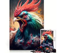 Puzzle da 1000 pezzi "Il Gallo Eccitato" per Adolescenti, Gioco Intelligente per Rilassare la Mente, Assemblaggio di Modelli, Lista dei Desideri di Babbo Natale 38x26cm