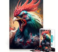 Puzzle da 1000 pezzi "Il Gallo Eccitato" per Adolescenti, Gioco Intelligente per Rilassare la Mente, Assemblaggio di Modelli, Lista dei Desideri di Babbo Natale 38x26cm
