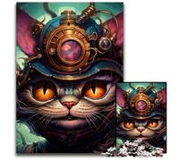 Puzzle da 1000 pezzi "Il gatto col cappello", puzzle impossibili per adulti, gioco interattivo per famiglie, regalo artigianale con grafica colorata, 26X38CM/10,23x14,96 pollici.