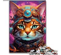 Puzzle da 1000 pezzi "Il gatto col cappello", puzzle per adulti, dimensioni 50x75cm, gioco interattivo per famiglie, decorazione fai da te per la casa, sfida per il cervello, regalo