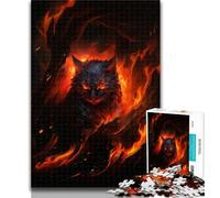 Puzzle da 1000 pezzi Il gatto dall'inferno Puzzle da 1000 pezzi per adulti e adolescenti, allena il cervello e le mani, regali per amici e familiari 50x75cm