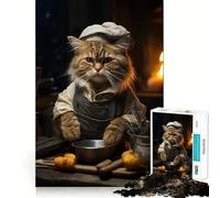 Puzzle da 1000 pezzi "Il gatto è un cuoco" - Gioco di logica e pensiero creativo,ideale per momenti di relax e come regalo di compleanno (50x75cm)