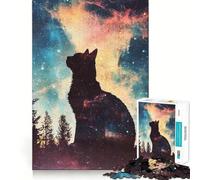 Puzzle da 1000 pezzi "Il Gatto nella Galassia" - Taglio Premium - Gioco di abilità e allenamento mentale - Divertimento e pace - Regalo di compleanno (38x26cm)