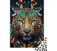 Puzzle da 1000 pezzi "Il giaguaro astuto" per adulti e puzzle in legno per gli amanti dei puzzle 1000 pezzi (75x50 cm)