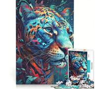 Puzzle da 1000 pezzi Il giaguaro attento decorazione da parete regalo di compleanno compleanno e Natale 50x75cm
