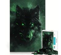 Puzzle da 1000 pezzi "Il guardiano del lupo nero",taglio impeccabile,divertente rompicapo cognitivo,gioco per il tempo libero,regalo artistico di Natale 38x52cm
