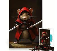 Puzzle da 1000 pezzi "Il guerriero topo" per adolescenti, ideale per rafforzare la memoria, perfetto per il tempo libero a casa, con bordi puliti e un regalo prezioso (38x52cm)