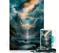 Puzzle da 1000 pezzi "Il Lago Magico" per adulti, gioco rilassante e stimolante per la mente, taglio di alta qualità, regalo di compleanno 38x26cm